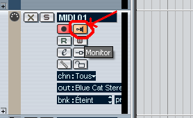 Step 09 - Setup MIDI track monitor on